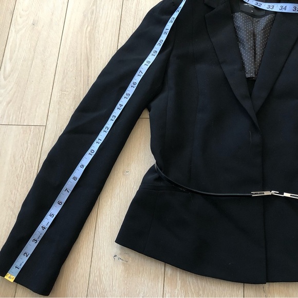 G2000 Waist Belt Peplum Blazer in Black Size 36 - Picture 5 of 12